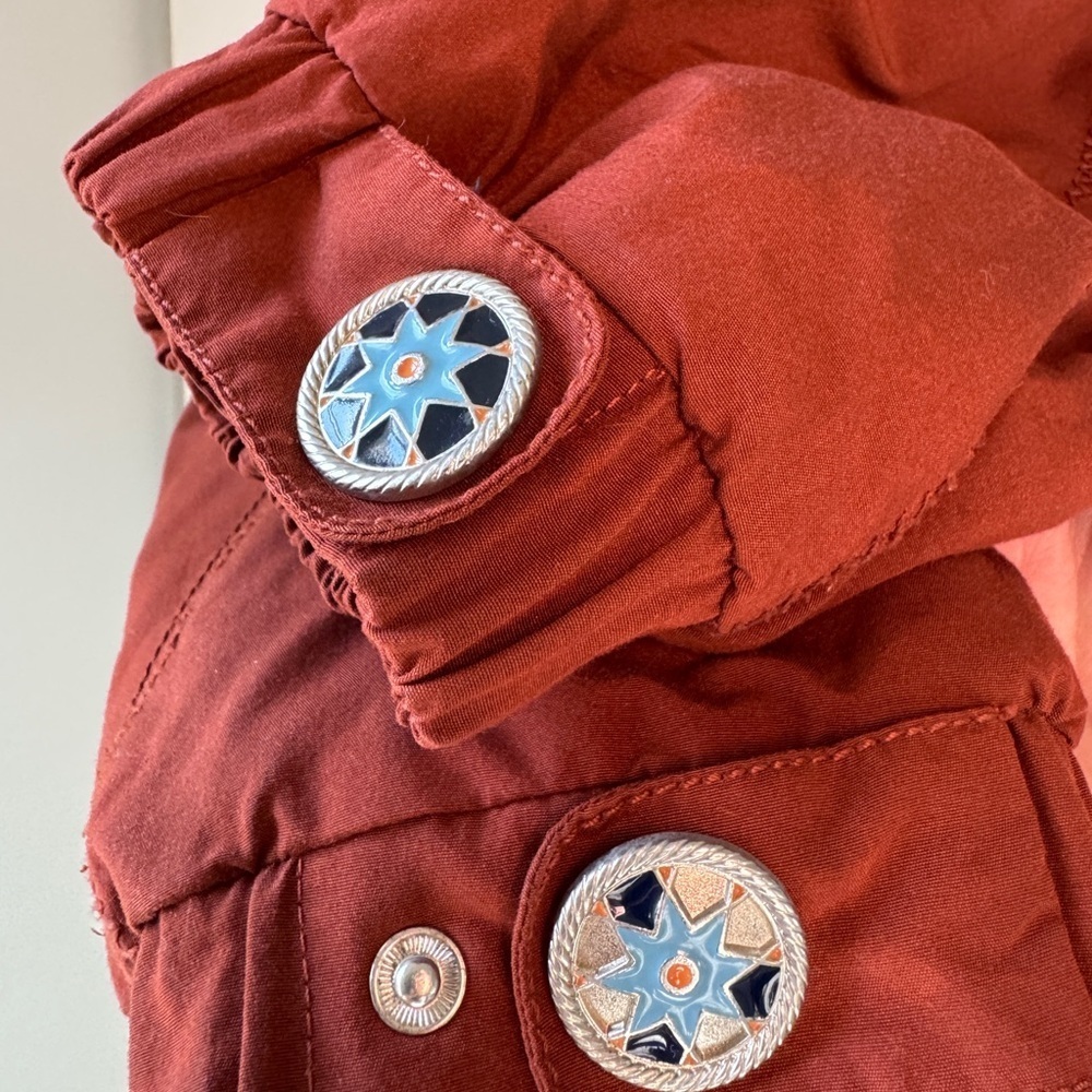 Vintage Bogner Germany Embroidered Western Ski Jacket Rust Orange - Picture 8 of 17